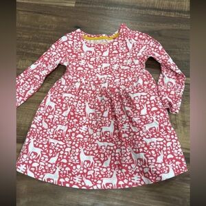 Mini Boden 2-3 pink woodland dress